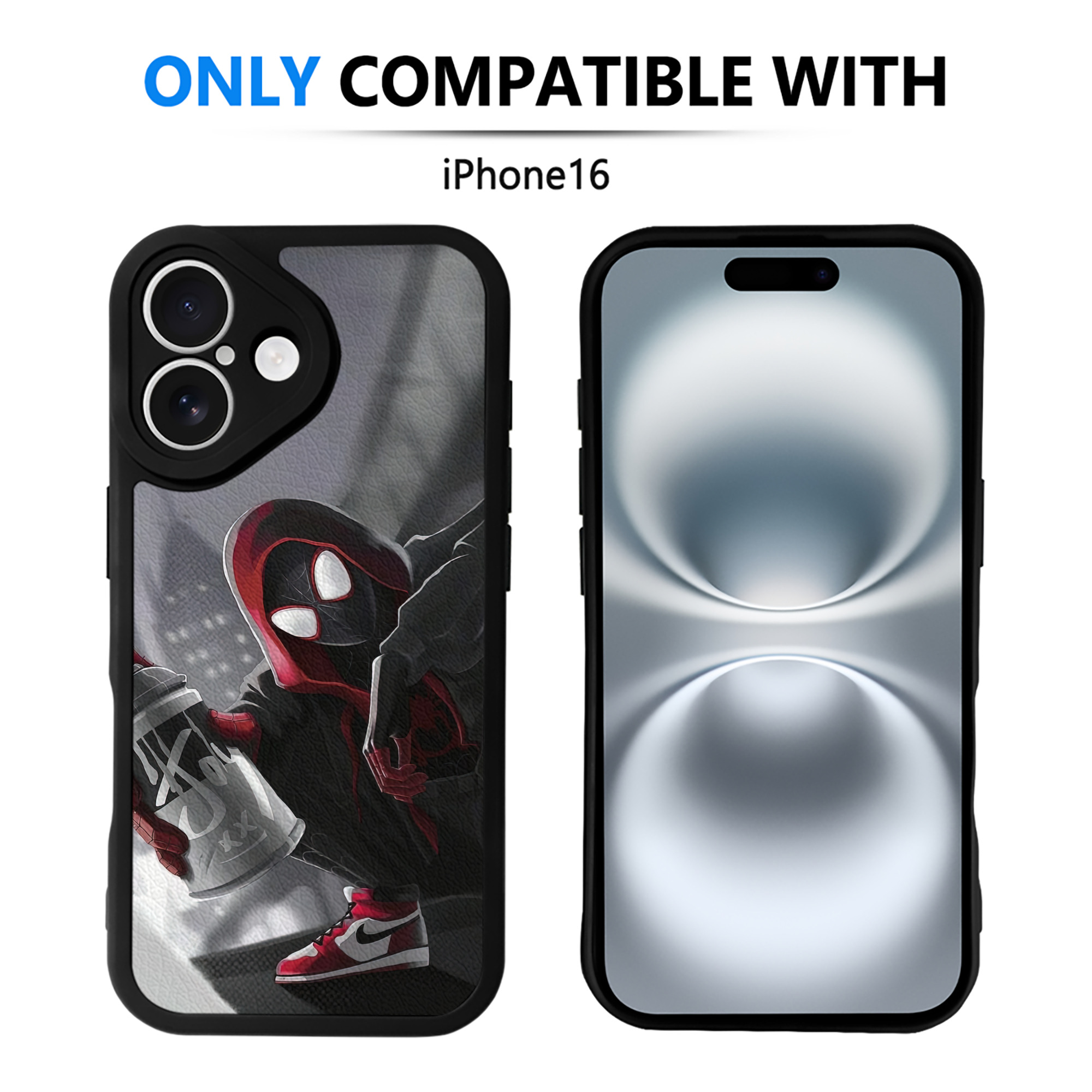 Spider Man スパイダーマン 【iPhone 16シリーズ対応】シリコンスマホケース（レザー調） 材質：シリコン